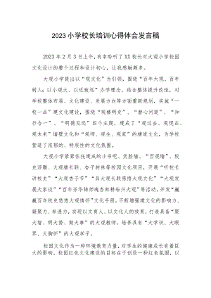 2023小学校长培训心得体会发言材料.docx