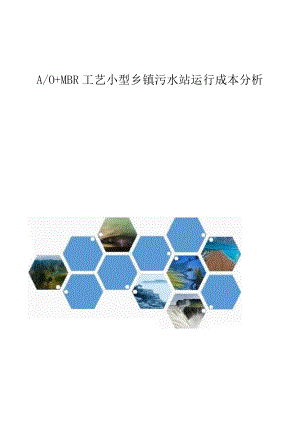 A-O+MBR工艺小型乡镇污水站运行成本分析.docx