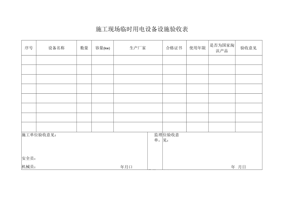 6--施工现场临时用电设备设施验收表.docx_第2页