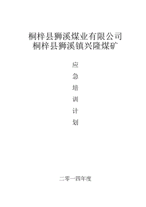 2014年度应急培训计划.docx