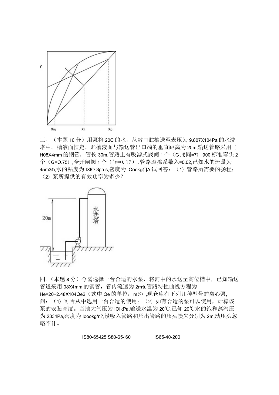 2015年四川理工学院化工原理考研真题.docx_第3页