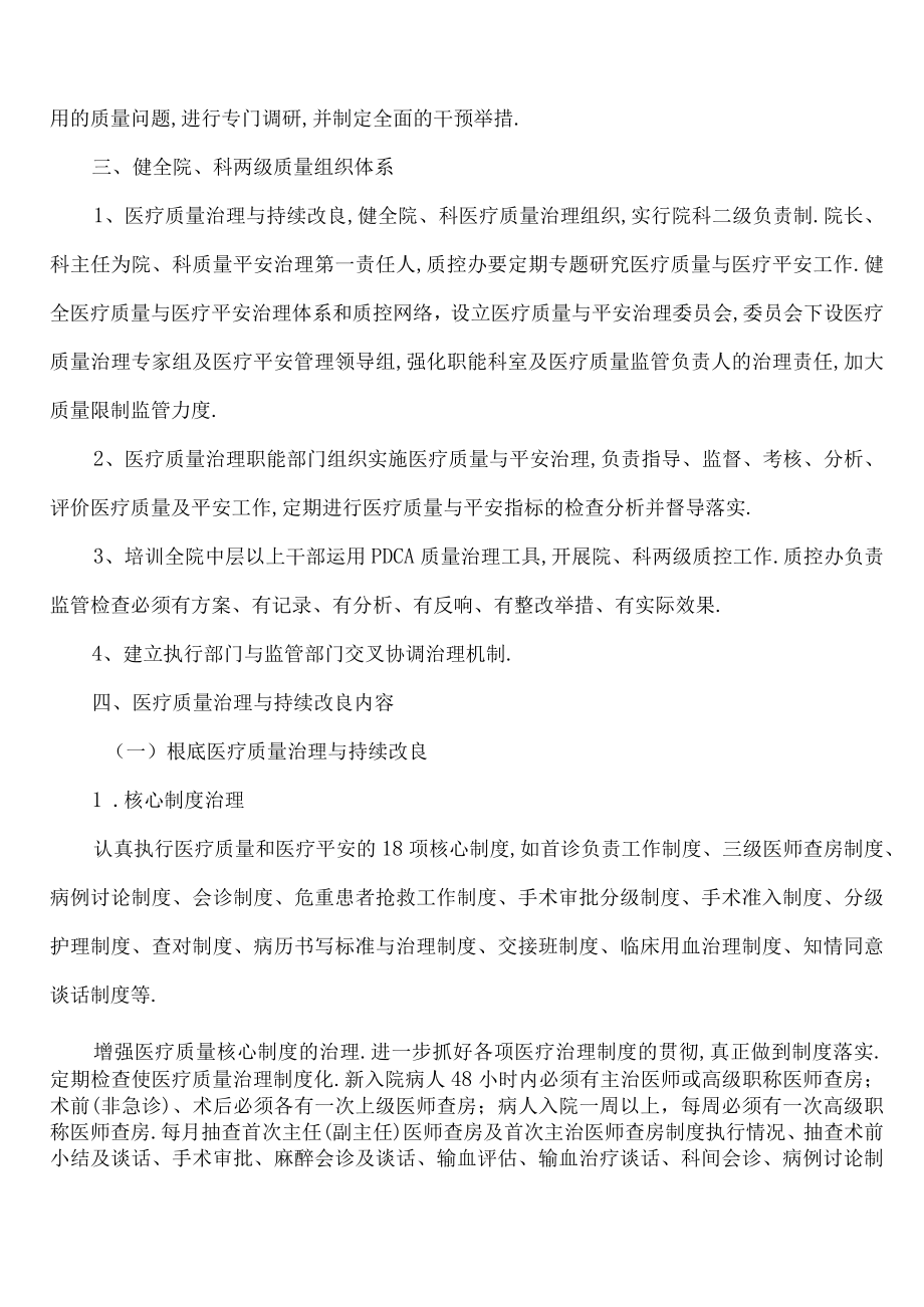 2020年医疗质量持续改进实施方案.docx_第2页