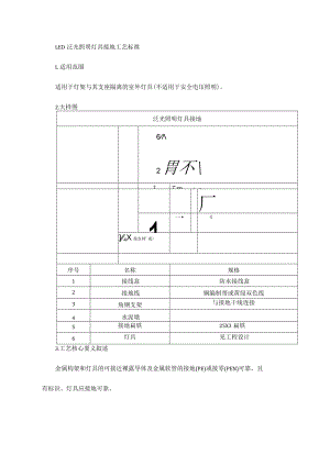 LED泛光照明灯具接地工艺标准.docx