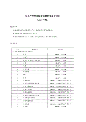 3 玩具产品质量国家监督抽查实施细则（2023年版）.docx