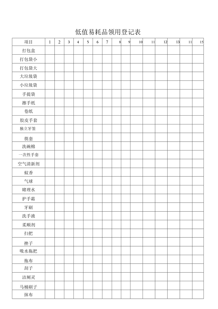 低值易耗品领用登记表.docx_第1页