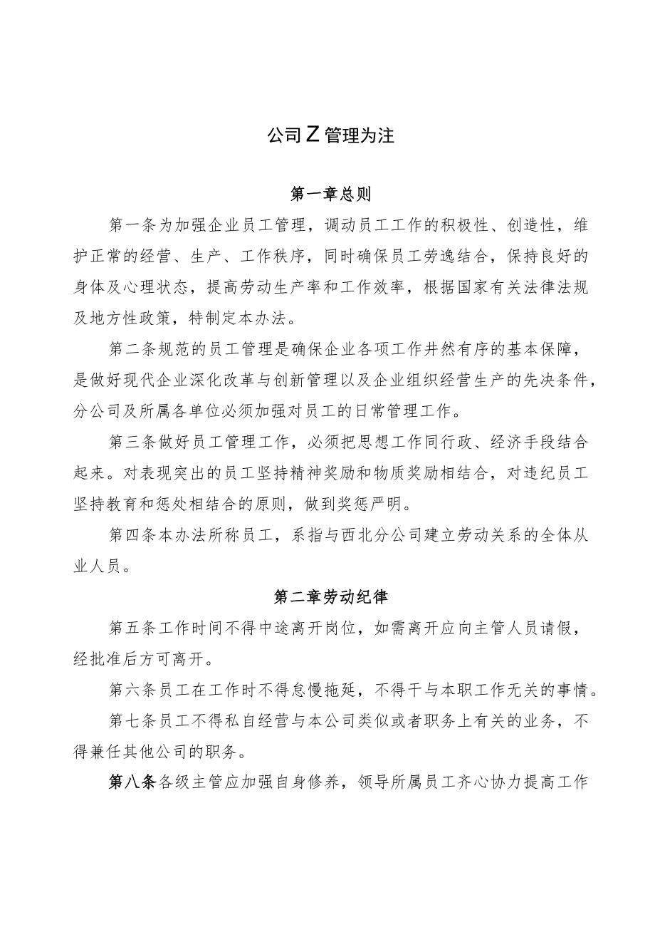 公司员工管理办法.docx_第1页