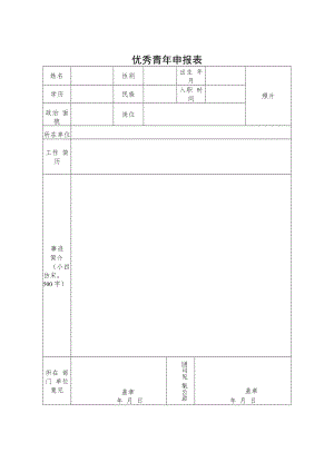 优秀青年申报表.docx