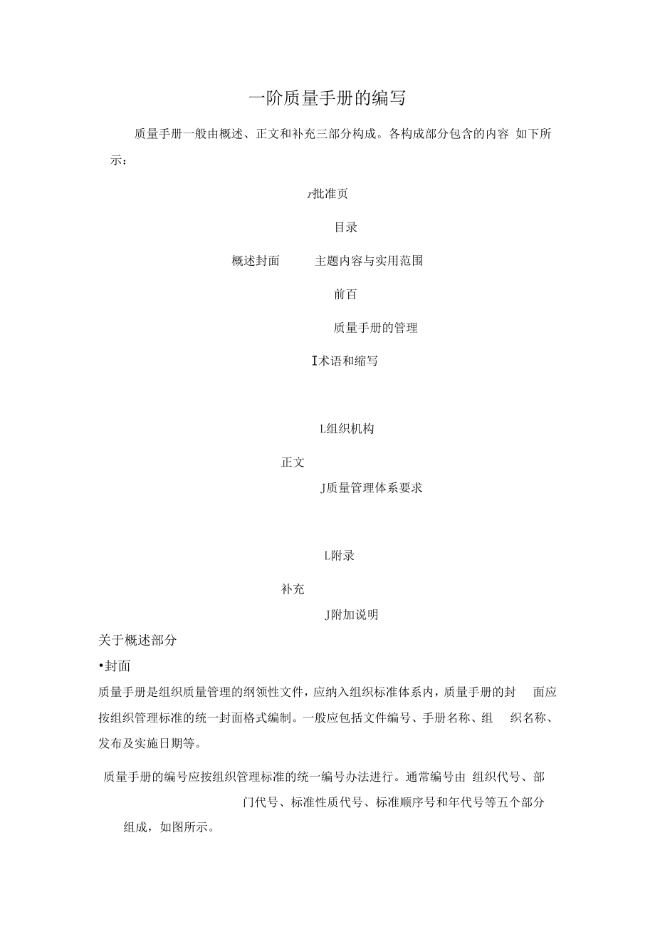 一阶质量手册的编写.docx_第1页