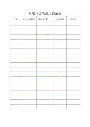 专用垃圾池清运记录表.docx