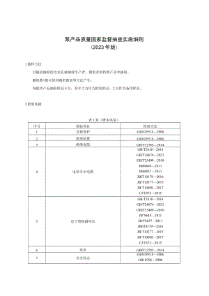 61 泵产品质量国家监督抽查实施细则（2023年版）.docx