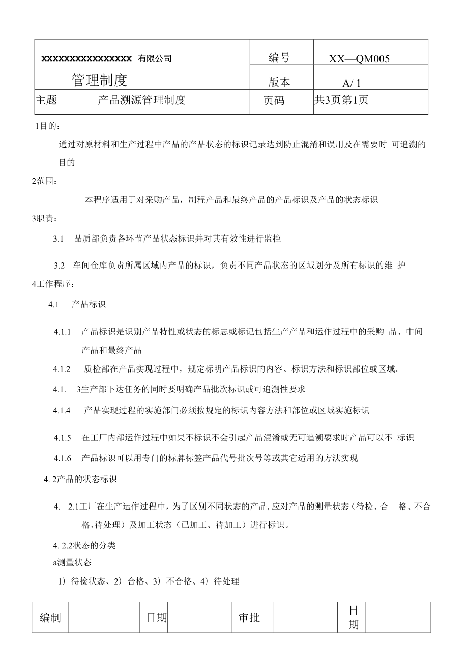 产品溯源管理制度(商检制度之五).docx_第1页