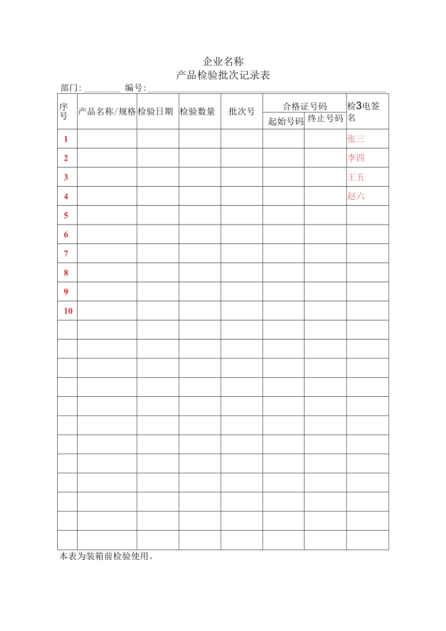 产品检验批次记录表.docx_第1页