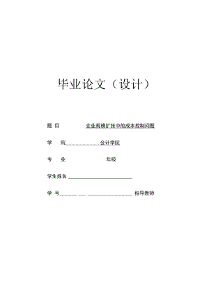 企业规模扩张中的成本控制问题.docx