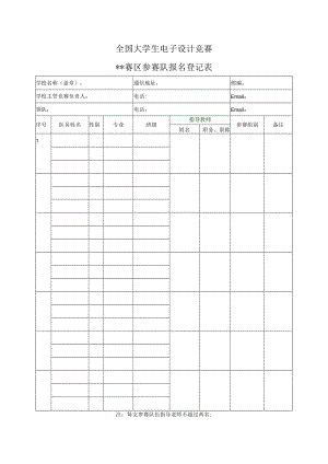 全国大学生电子设计竞赛报名登记表.docx