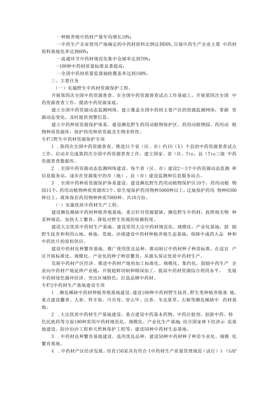 中药材保护和发展规划(范本).docx_第2页