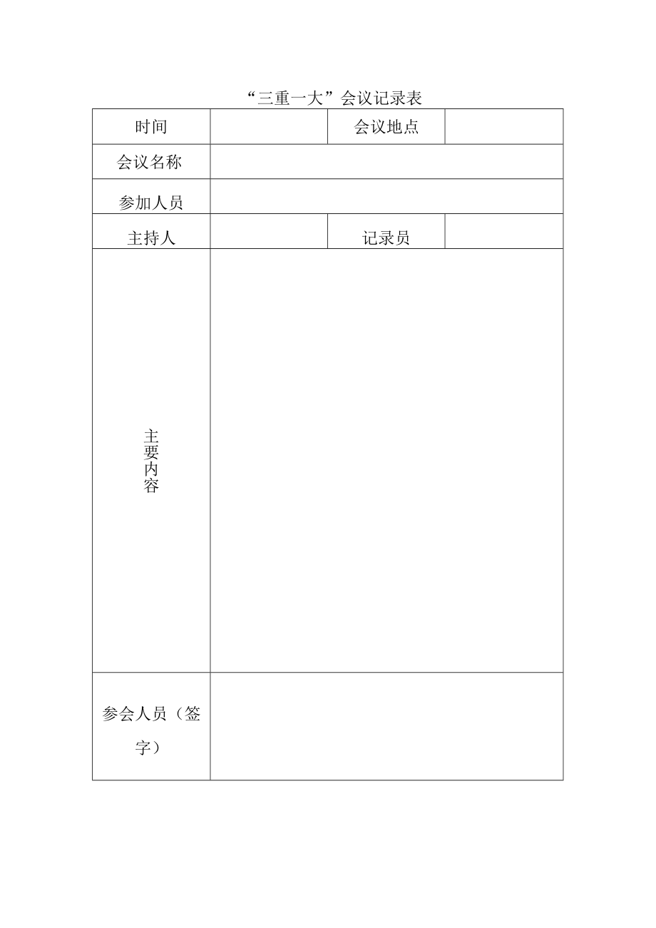 三重一大会议记录表.docx_第1页