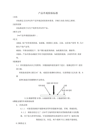 产品外观检验标准.docx