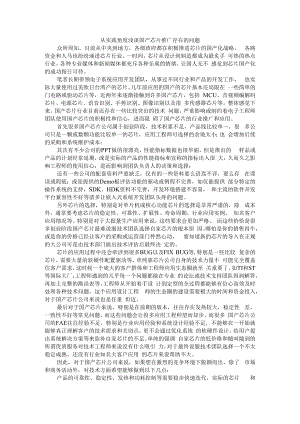 从实践角度浅谈国产芯片推广存在的问题 附芯片产业现状与面临的问题.docx