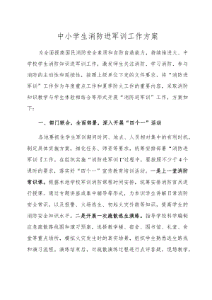 中小学生消防进军训工作方案（学校管理资料）.docx