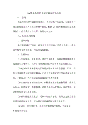 乡镇小学2023年开展防灾减灾救灾专项工作实施方案 （汇编4份）.docx