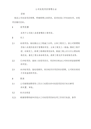 公司收尾项目管理办法.docx