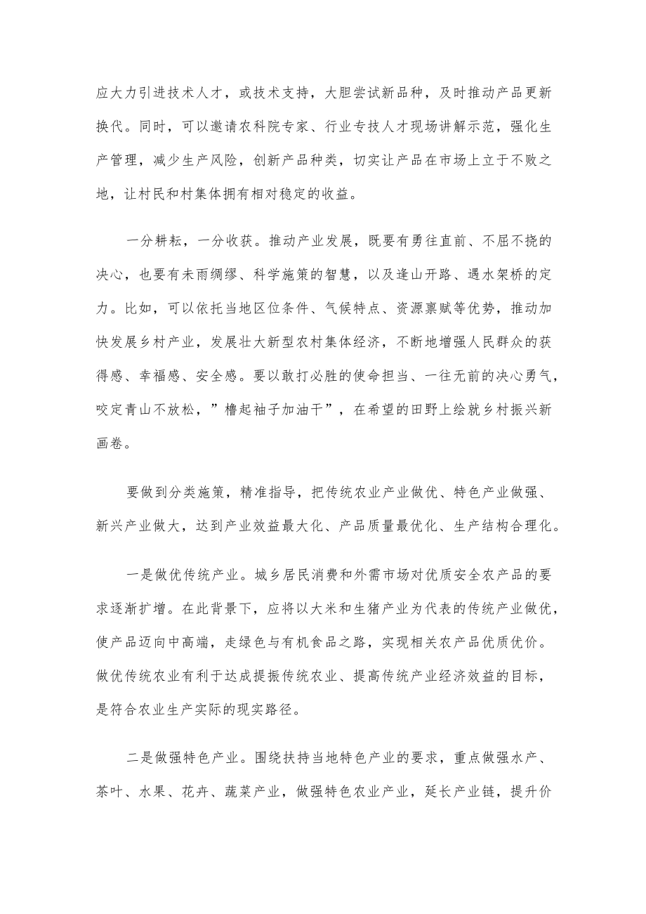 乡村要振兴产业必振兴心得体会发言.docx_第3页