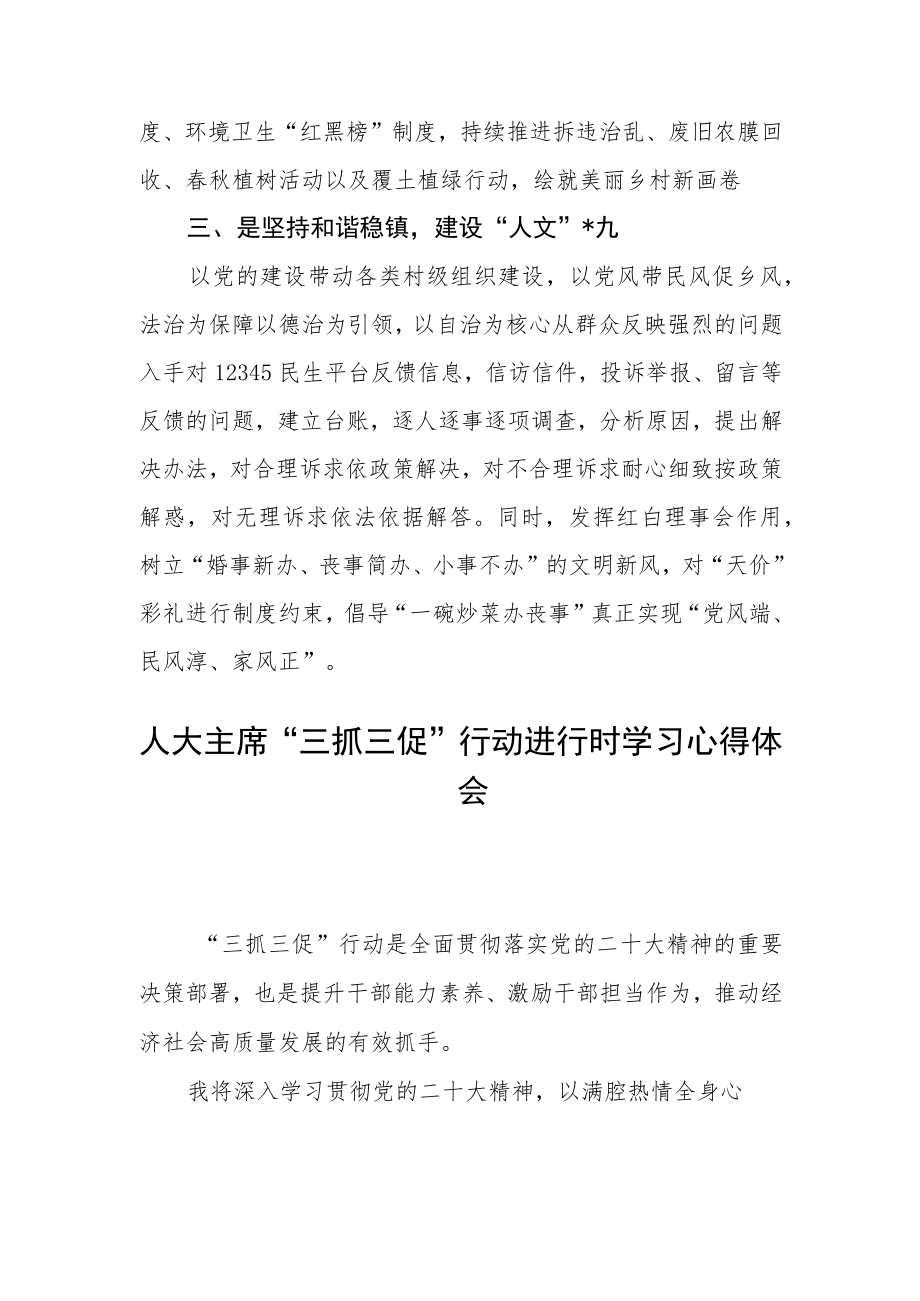 人大主席“三抓三促”行动进行时学习心得体会五篇.docx_第2页