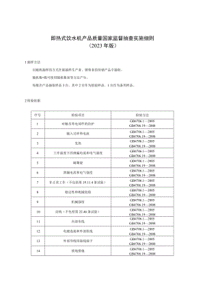 25 即热式饮水机产品质量国家监督抽查实施细则（2023年版）.docx