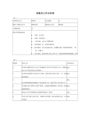 【企业营销类工作分析示例】销售员.docx