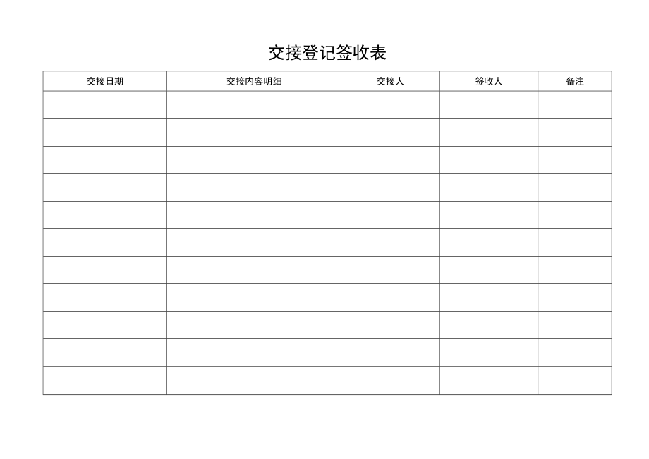 交接登记签收表.docx_第1页