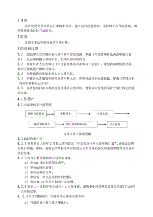 XX县供水公司水表检定站服务质量管理管理体系内部审核管理程序.docx