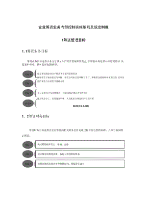 企业筹资业务内部控制实施细则及规定制度.docx