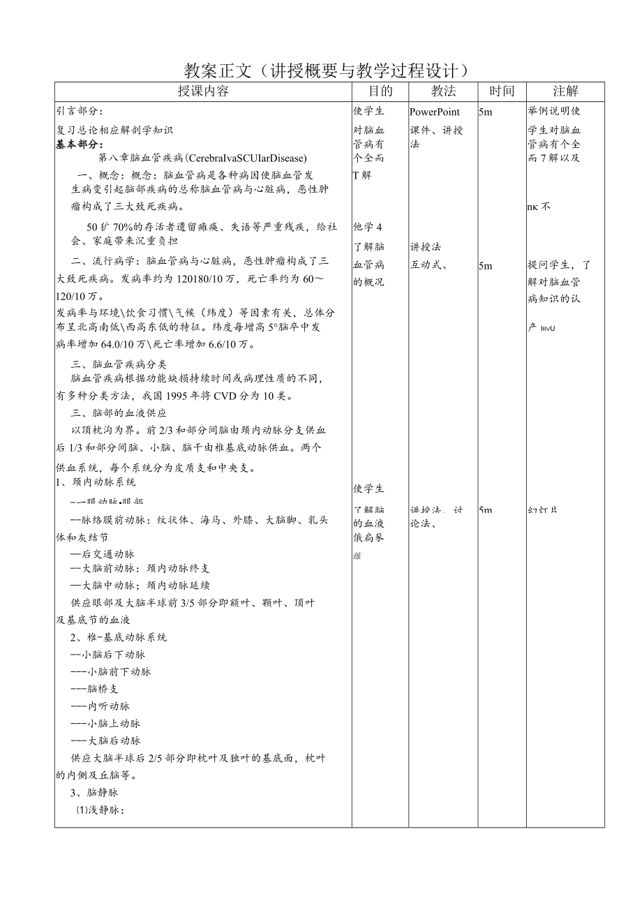 华北理工神经疾病概要教案08脑血管疾病.docx_第2页