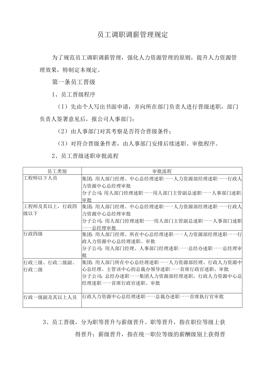 员工调职调薪管理规定.docx_第1页