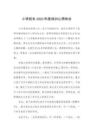 2023年小学校长培训学习心得6篇.docx