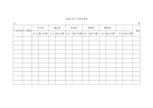 各部门生产计划安排表.docx