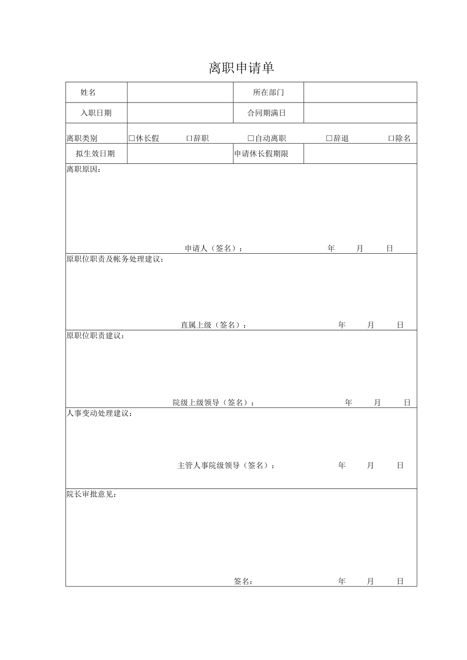 员工待岗申请单.docx_第1页