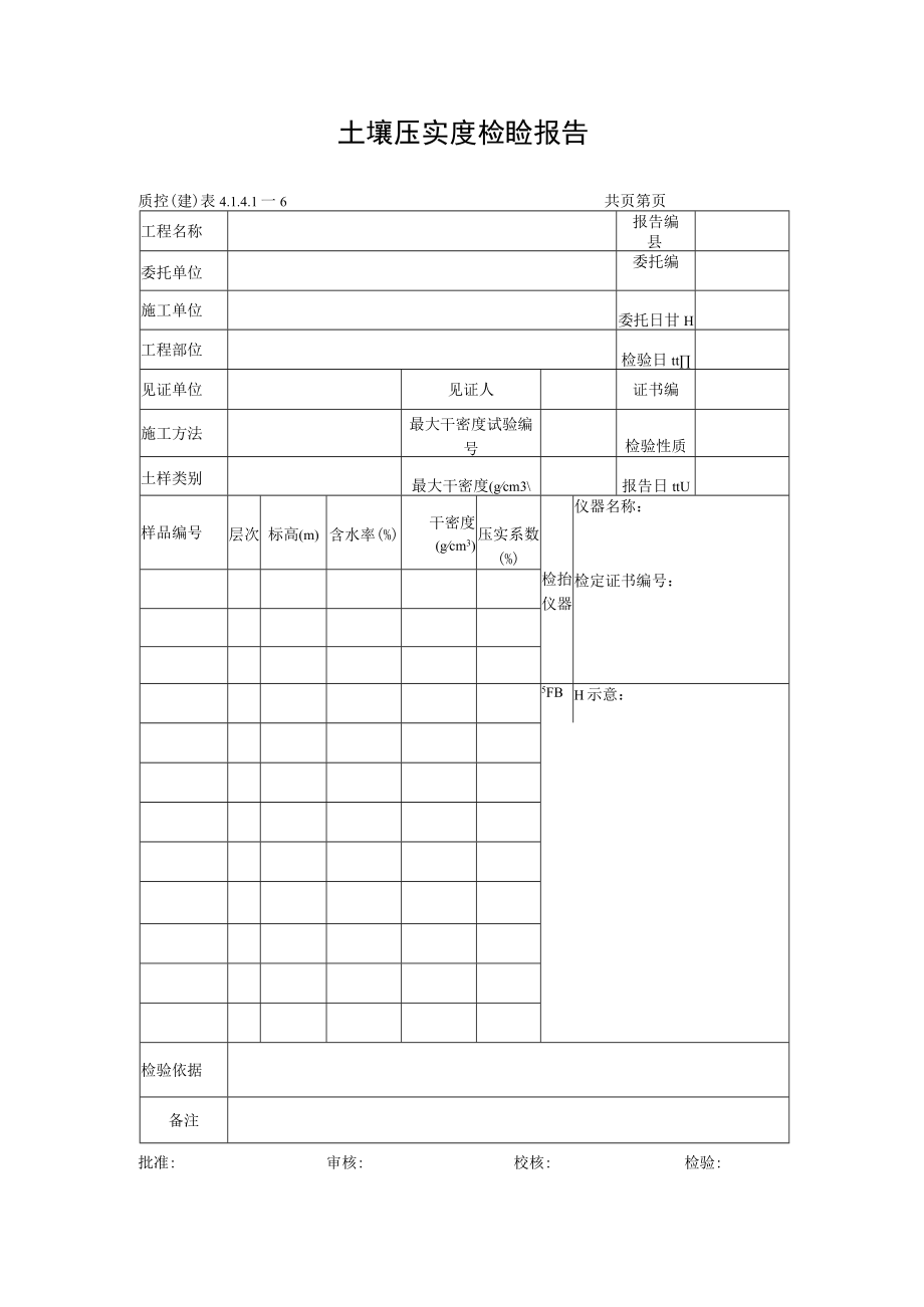 土壤压实度检验报告.docx_第1页