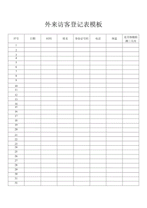 外来访客登记表模板.docx