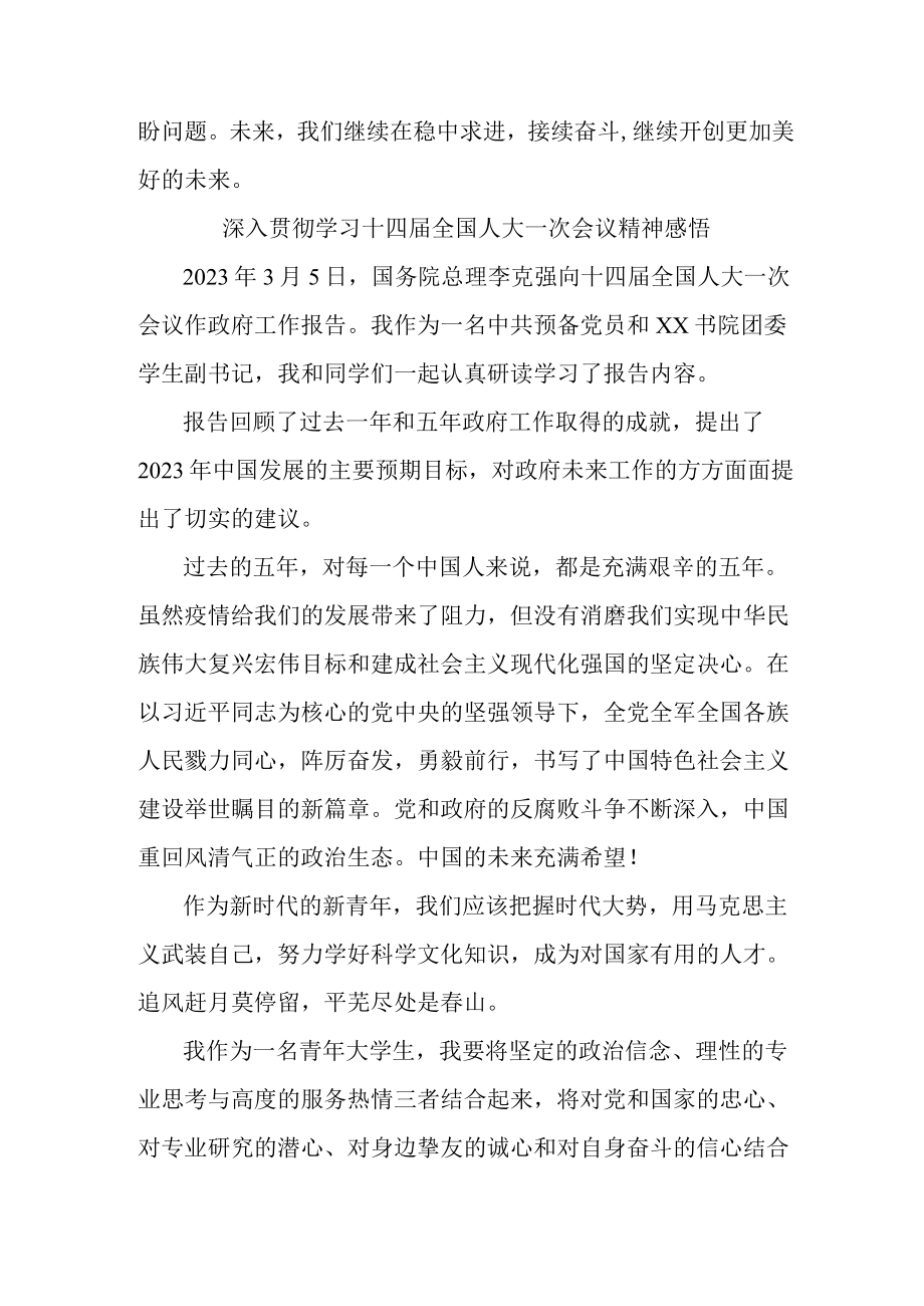 大学生深入贯彻学习十四届全国人大一次会议精神 (汇编五份).docx_第2页