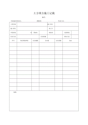 土方填方施工记录.docx