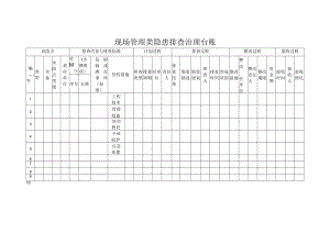 化工企业现场管理类隐患排查治理台账.docx