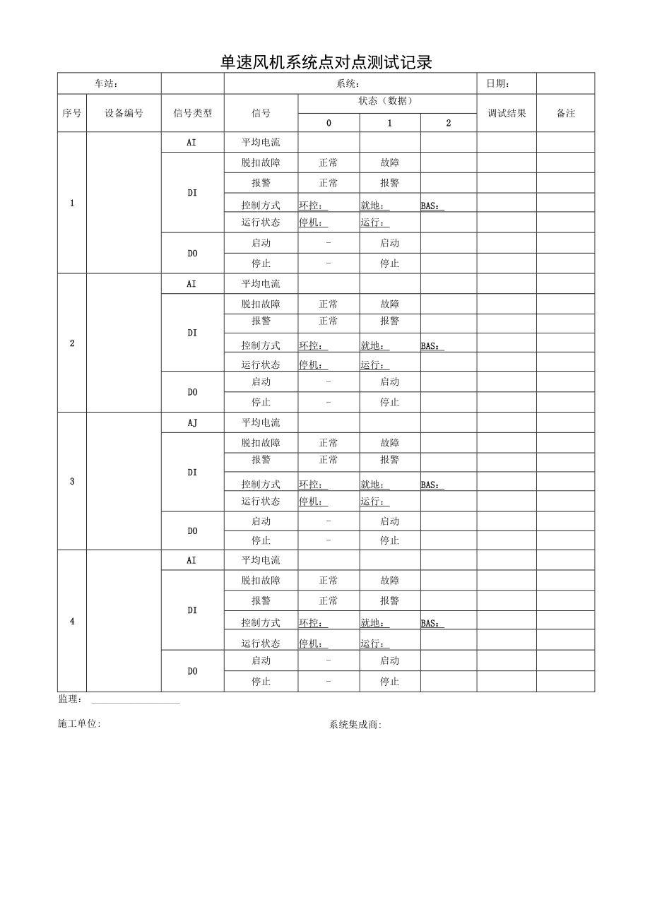 单速风机系统点对点测试记录.docx_第1页