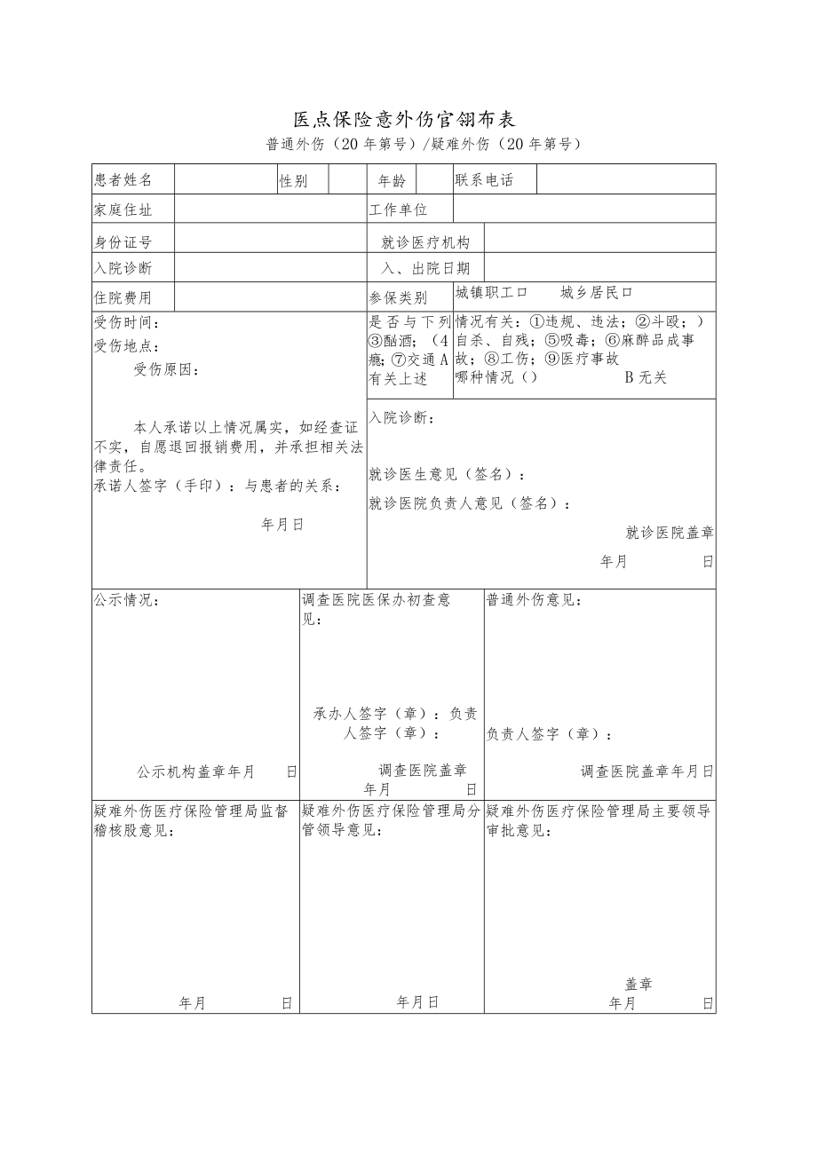 医疗保险意外伤害调查表.docx_第1页