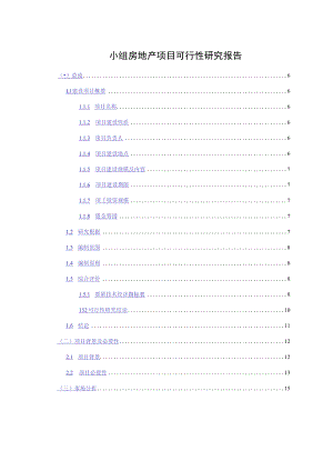 小组房地产项目可行性研究报告.docx