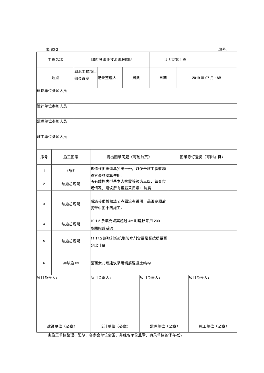 图纸会审记录（结施）.docx_第1页