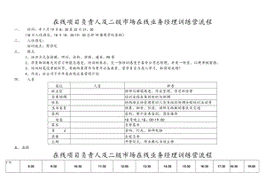 在线项目负责人及二级市场在线业务经理训练营流程(范本).docx