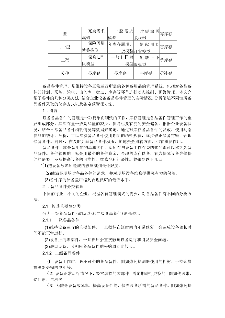 备件管理方法及难点+备件3A管理法+备品备件管理方法分析与备品备件管理模式探讨.docx_第3页