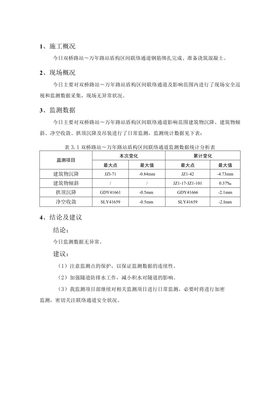 双桥路站～万年路站区间第329期监测报表20191124.docx_第2页