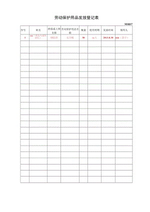 劳动保护用品发放登记表.docx